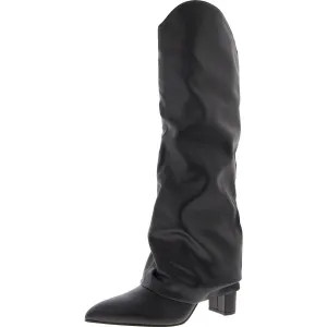 LINDEY3 Womens Slouchy Leather Knee-High Boots