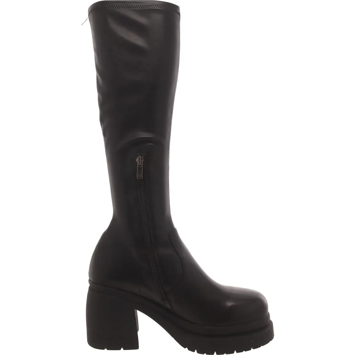 Linnie Womens Pull On Platforms Knee-High Boots