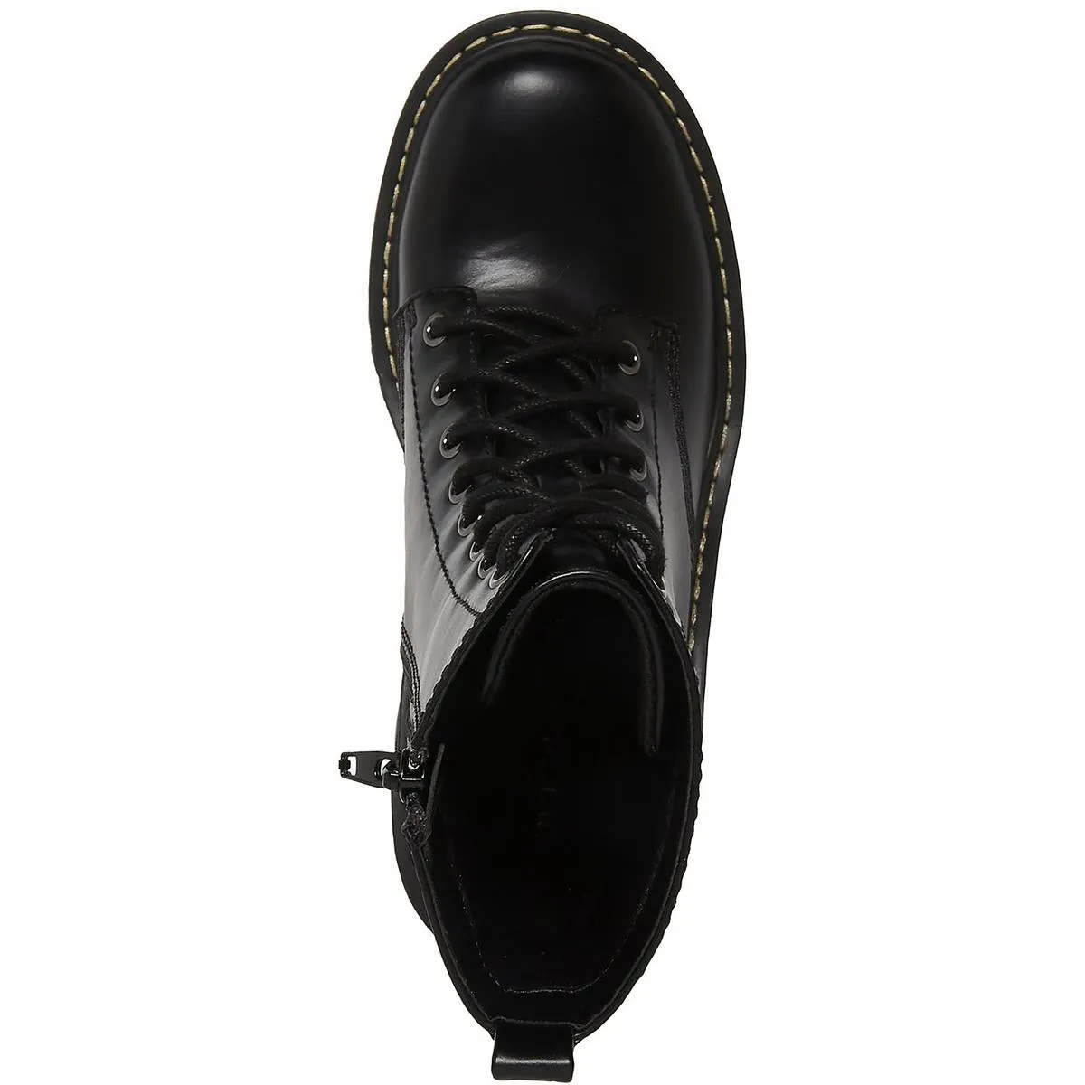 Lion Womens Faux Leather Zipper Combat & Lace-up Boots