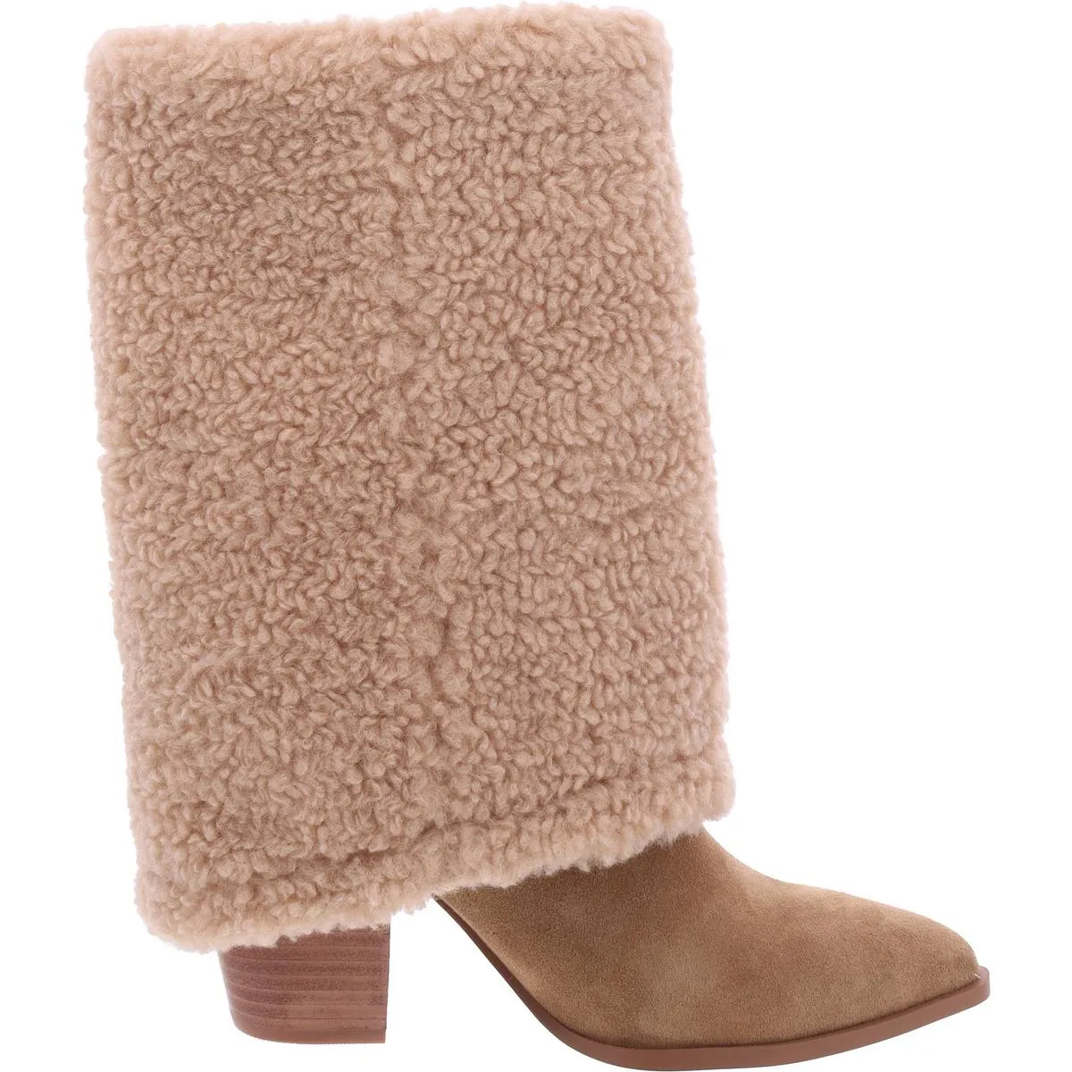 Livvy Womens Suede Pull On Mid-Calf Boots