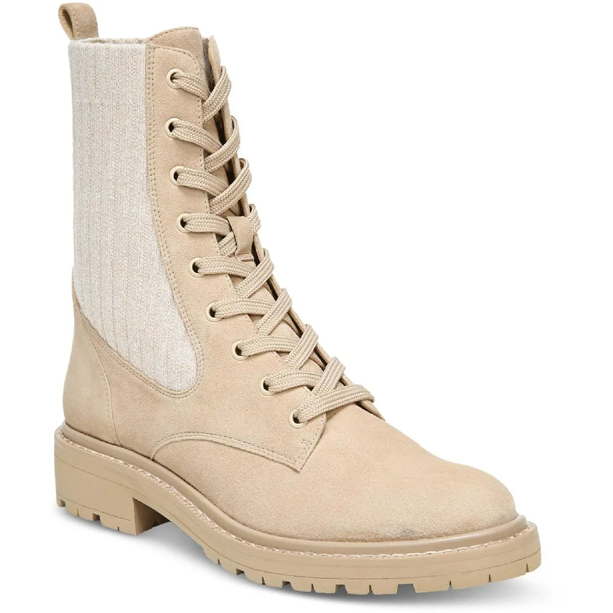 Lydell Womens Mixed Media Lace Up Ankle Boots