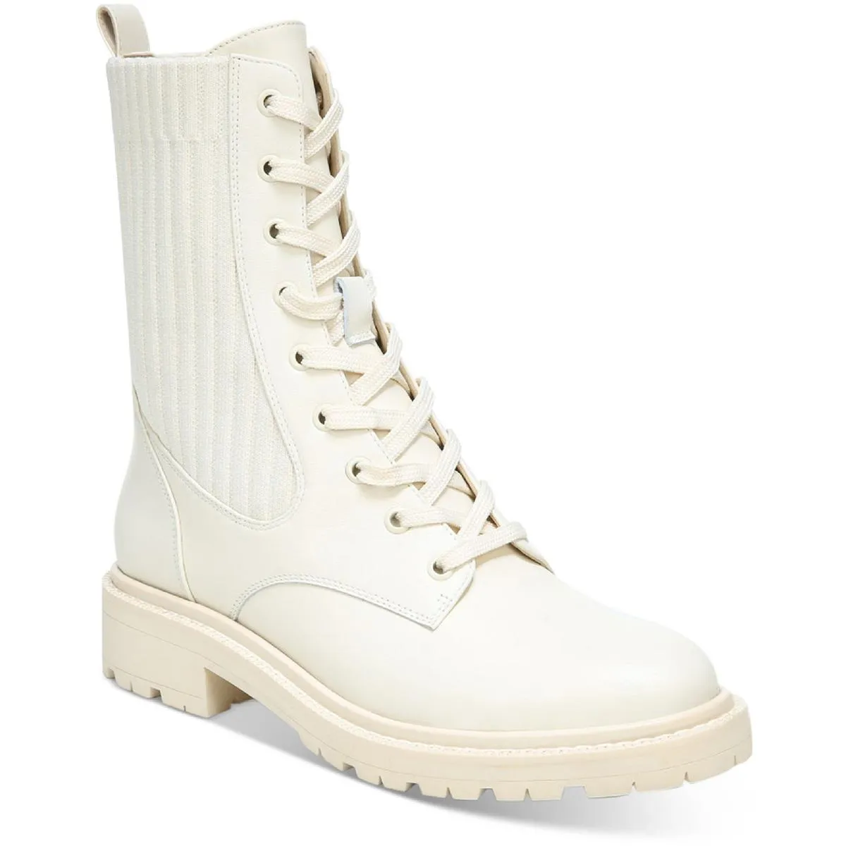 Lydell Womens Mixed Media Lace Up Ankle Boots