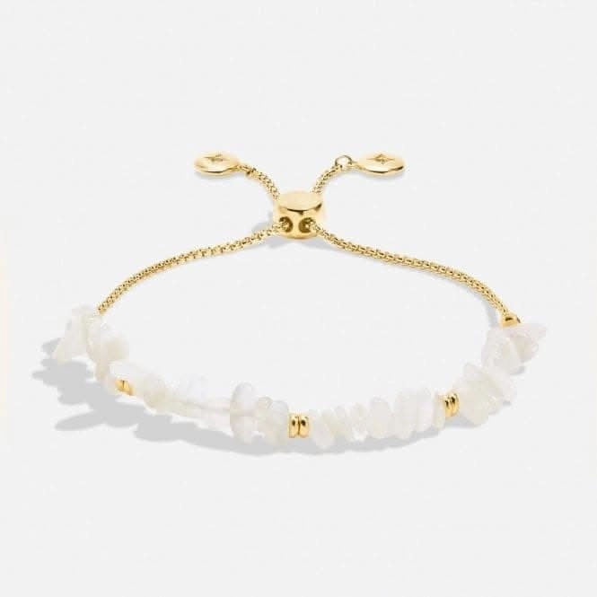 Mainfestones White Jade Gold Plated 24.5cm Adjustable Bracelet 6892