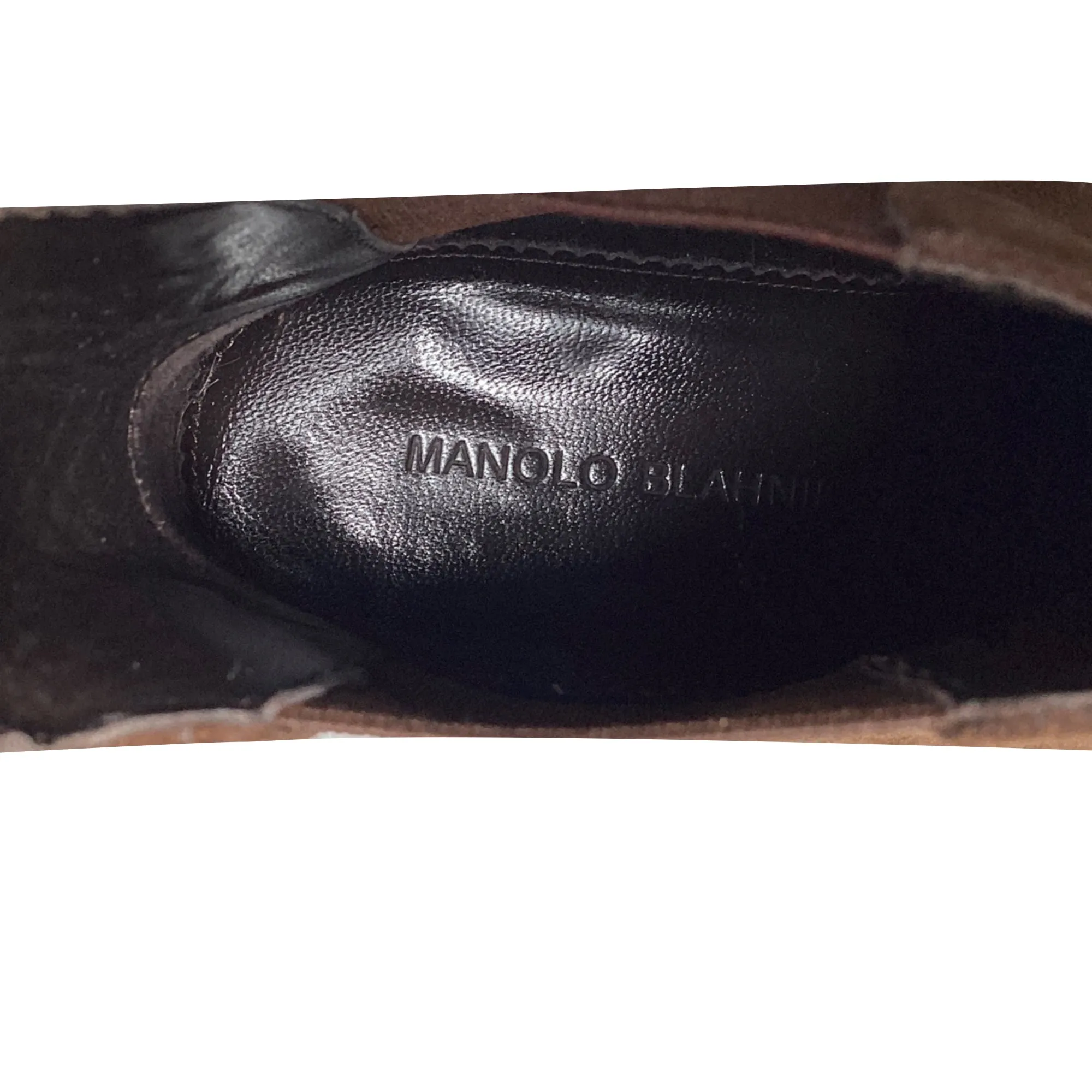 Manolo Blahnik Chelata Chelsea Boots in Brown Suede