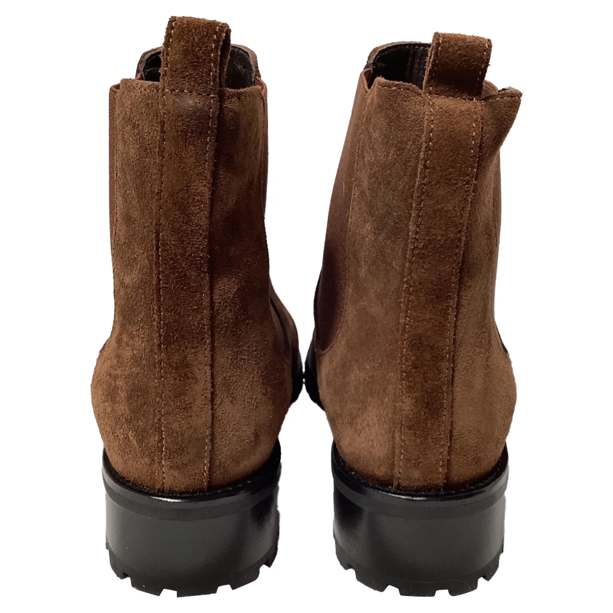 Manolo Blahnik Chelata Chelsea Boots in Brown Suede