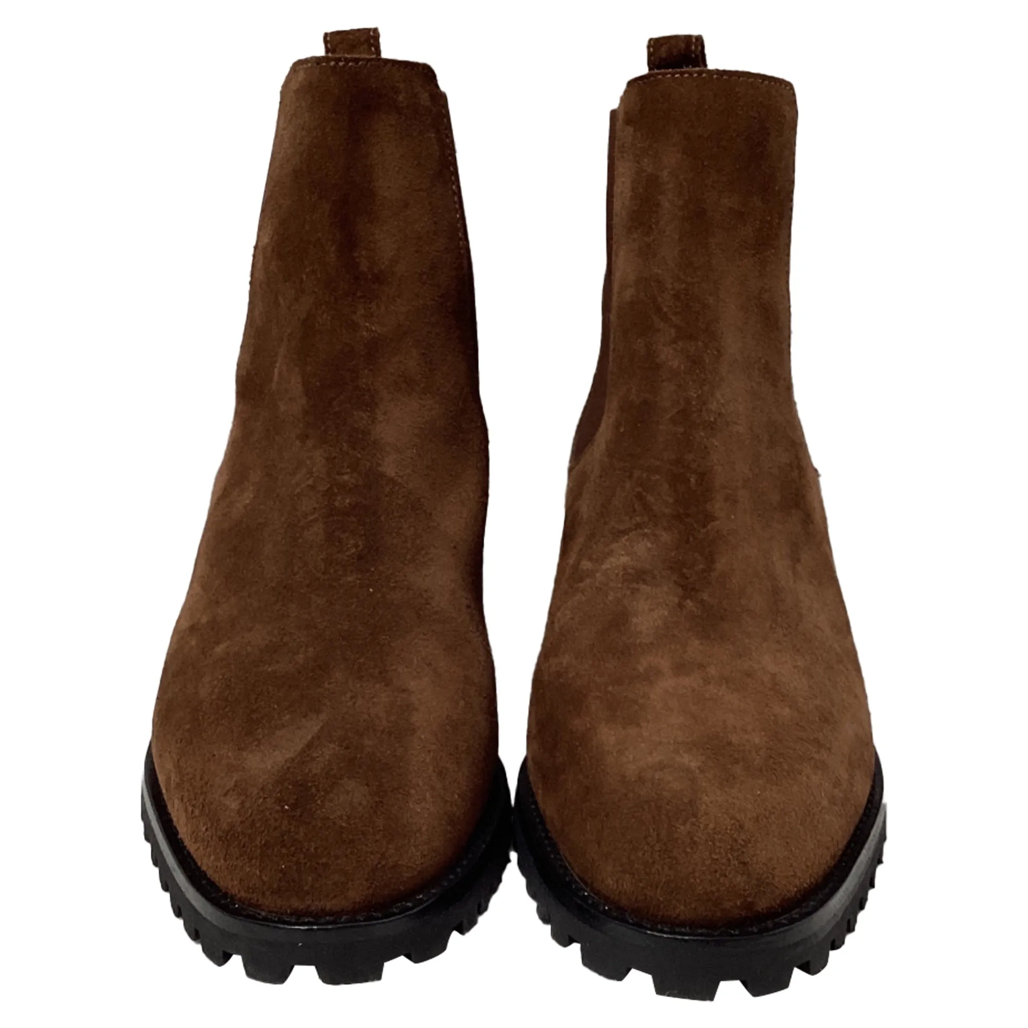 Manolo Blahnik Chelata Chelsea Boots in Brown Suede