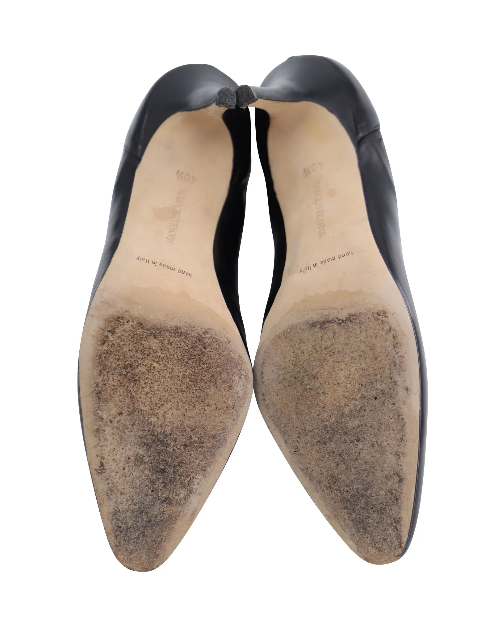 Manolo Blahnik Livrea Gore Ankle Bootie in Black Leather