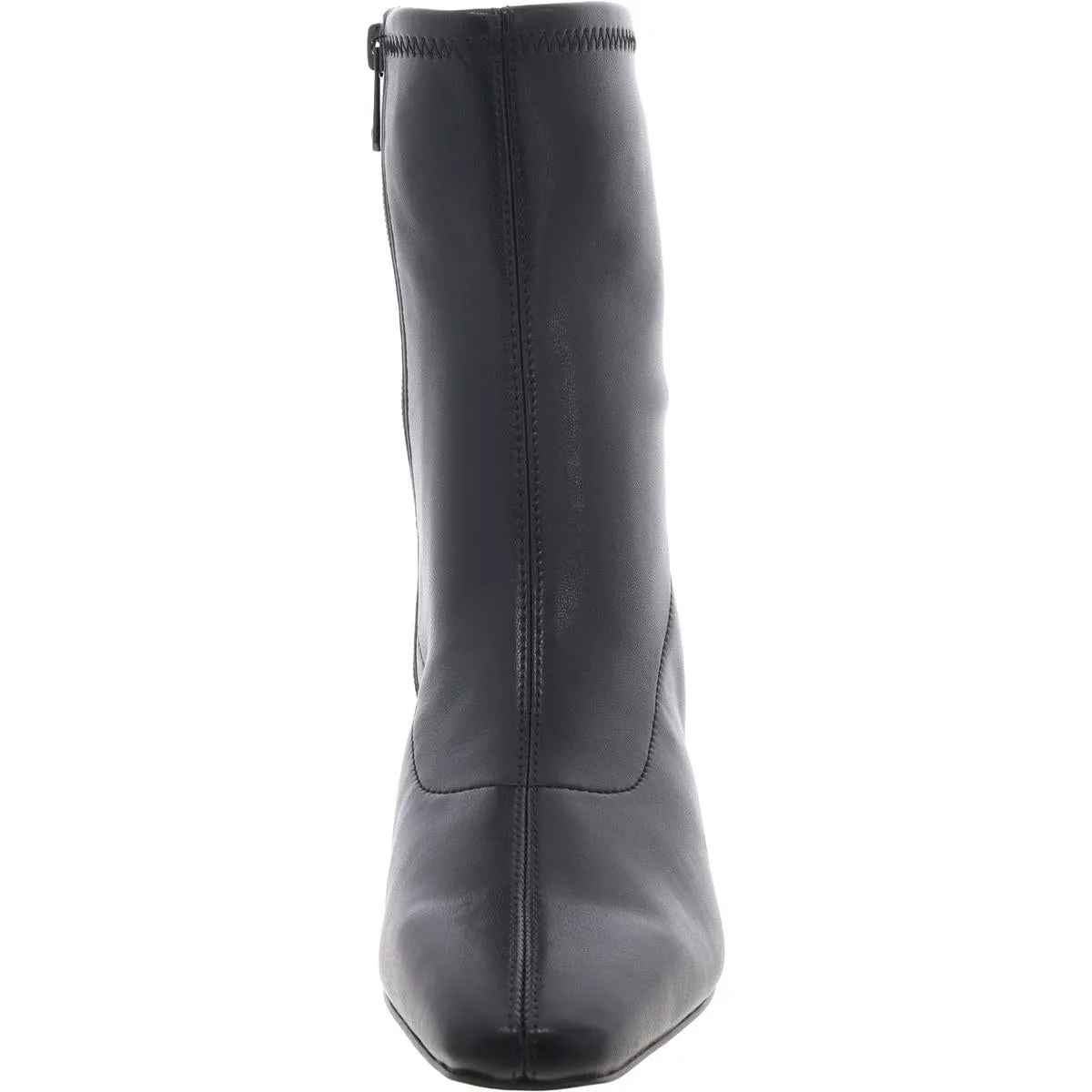 Marla Womens Solid Faux Leather Ankle Boots