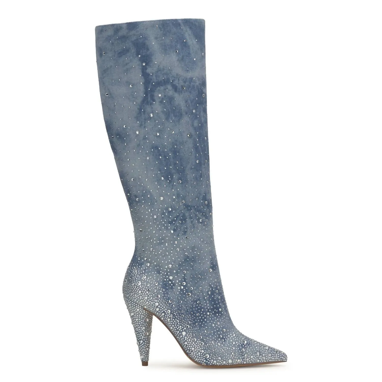 Maryeli Embellished Dress Boots In Denim