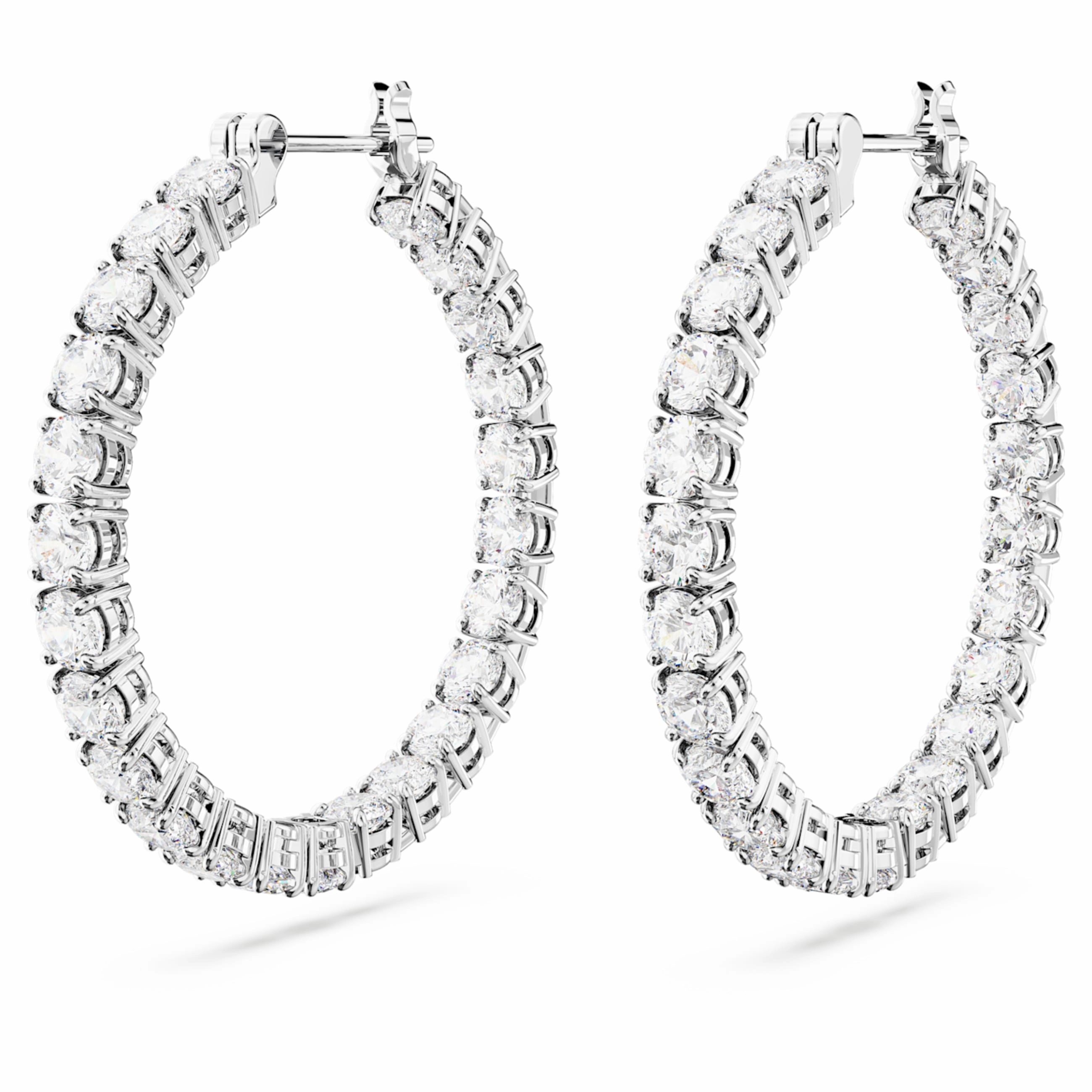 Matrix hoop earrings (White)