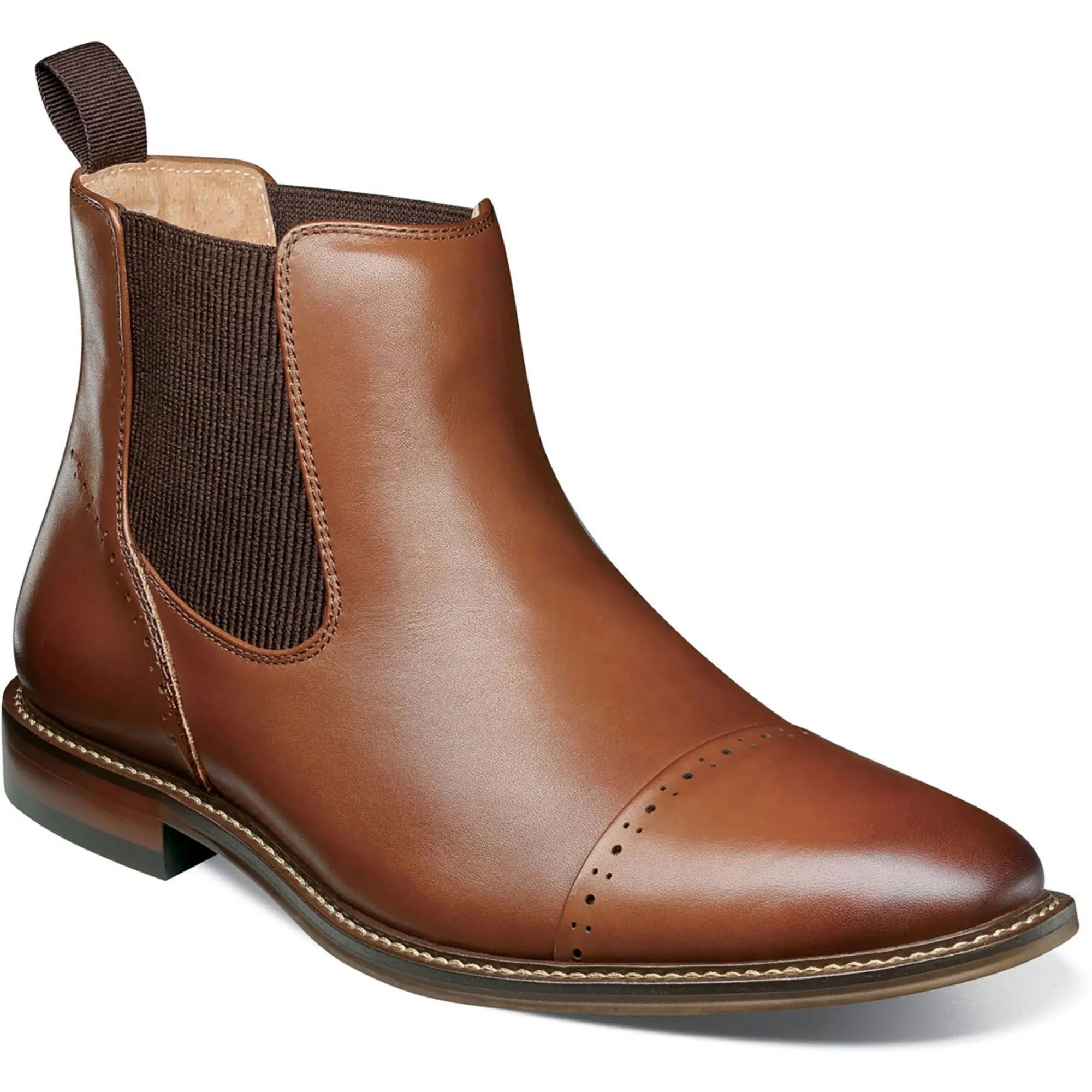 Maury Mens Leather Toe Cap Chelsea Boots