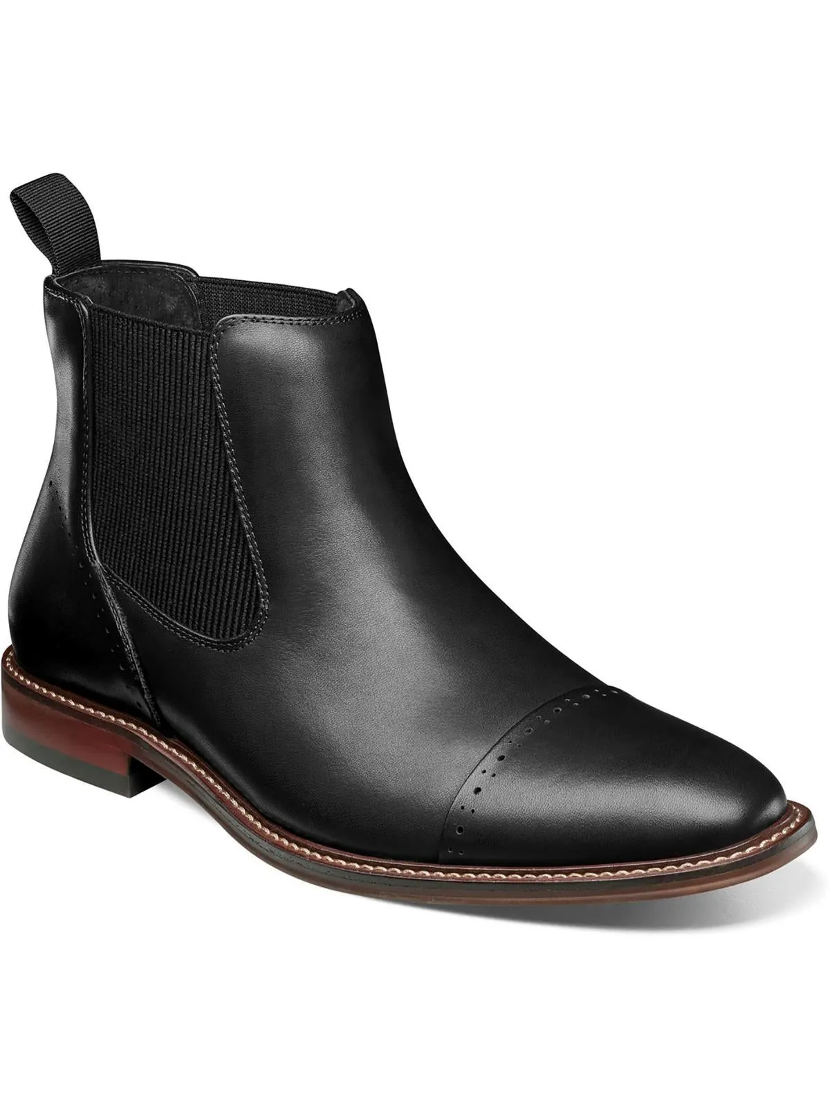 Maury Mens Leather Toe Cap Chelsea Boots