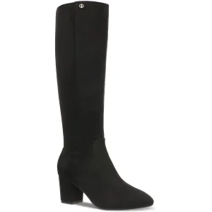 Maylyneep Womens Zipper Faux Suede Mid-Calf Boots