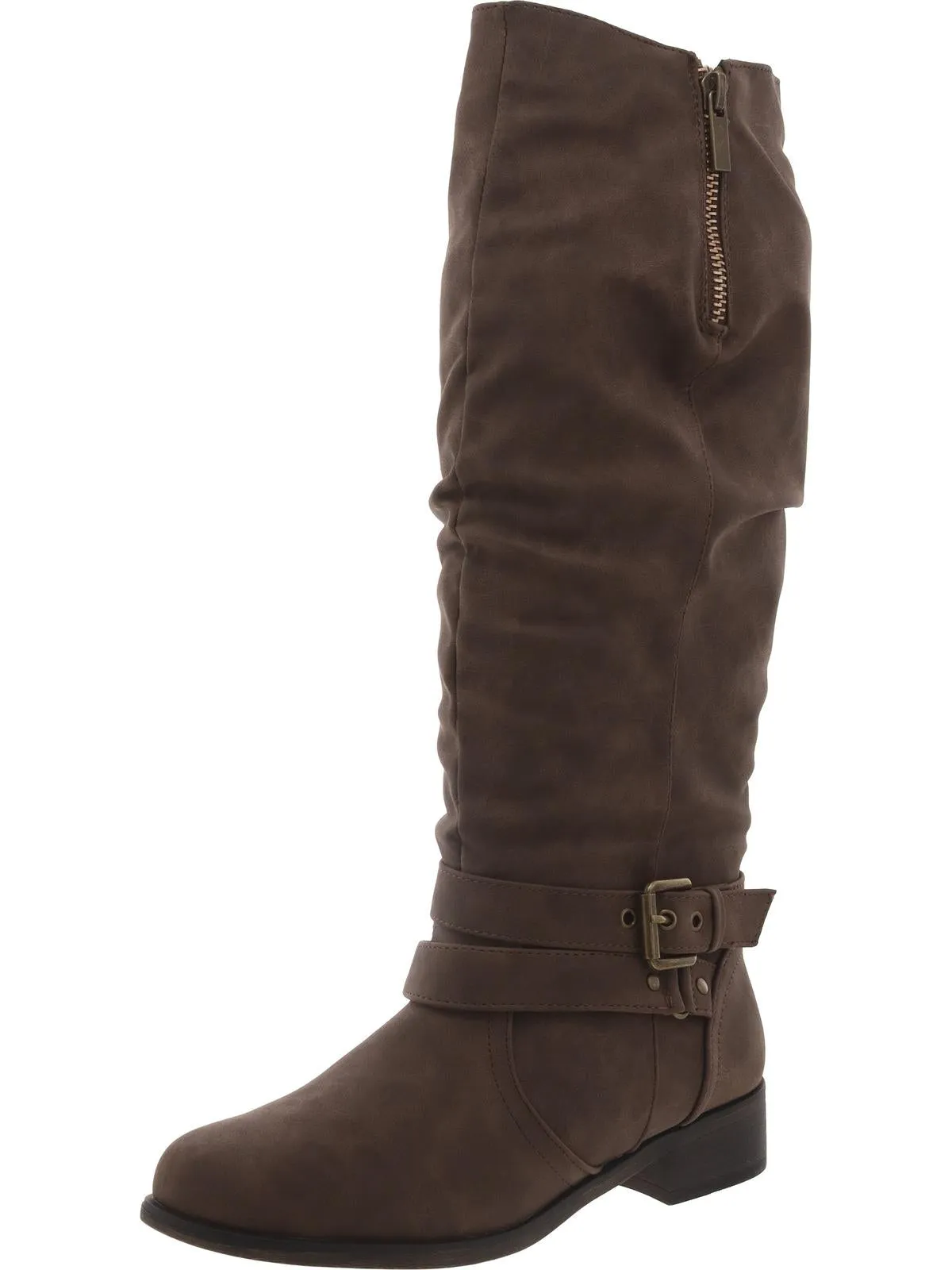 MAYNE Womens Faux Leather Mid-Calf Boots
