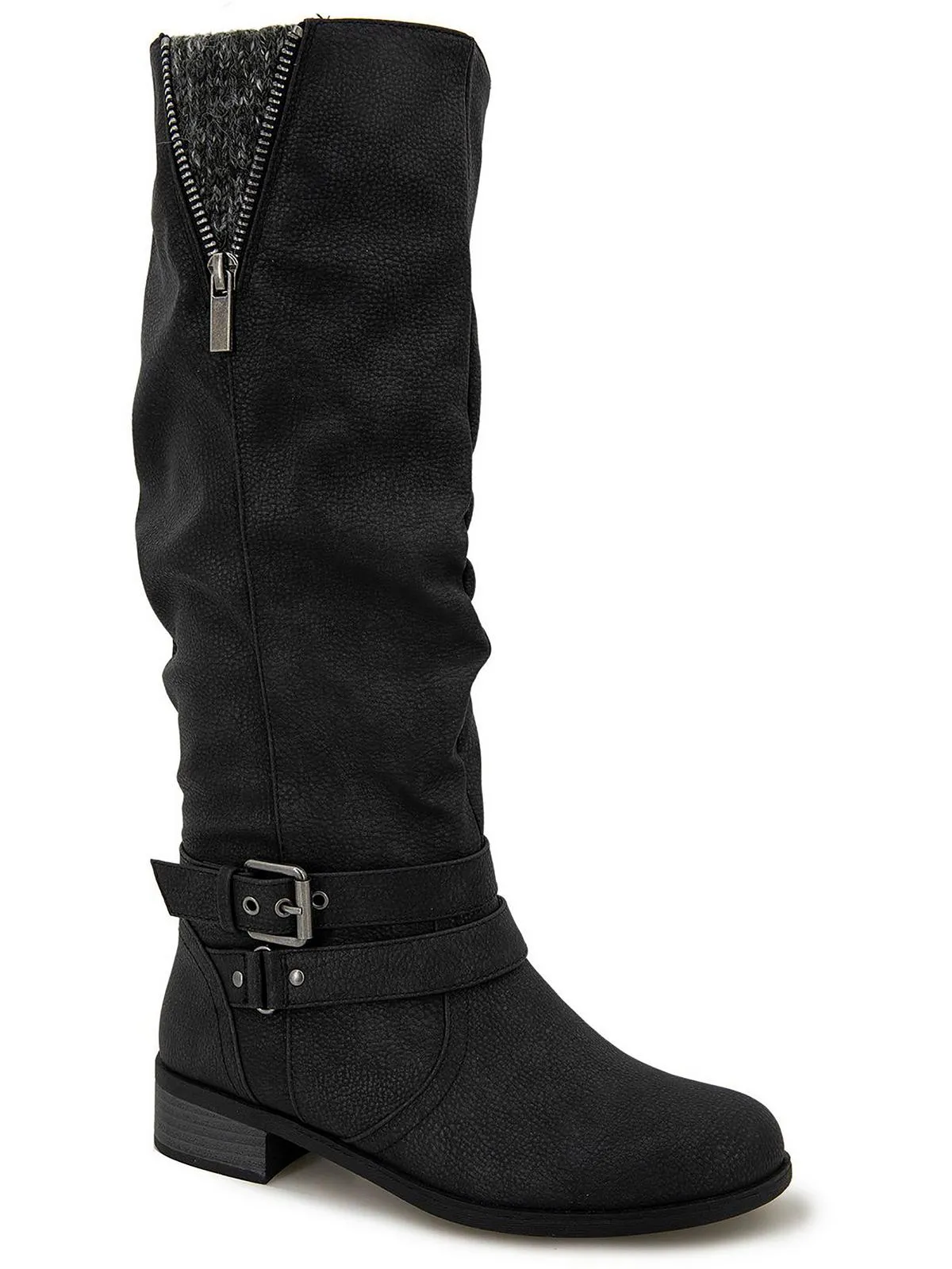 MAYNE Womens Faux Leather Mid-Calf Boots