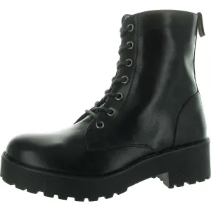 Mazzy Womens Animal Print Platform Lace-Up Boot
