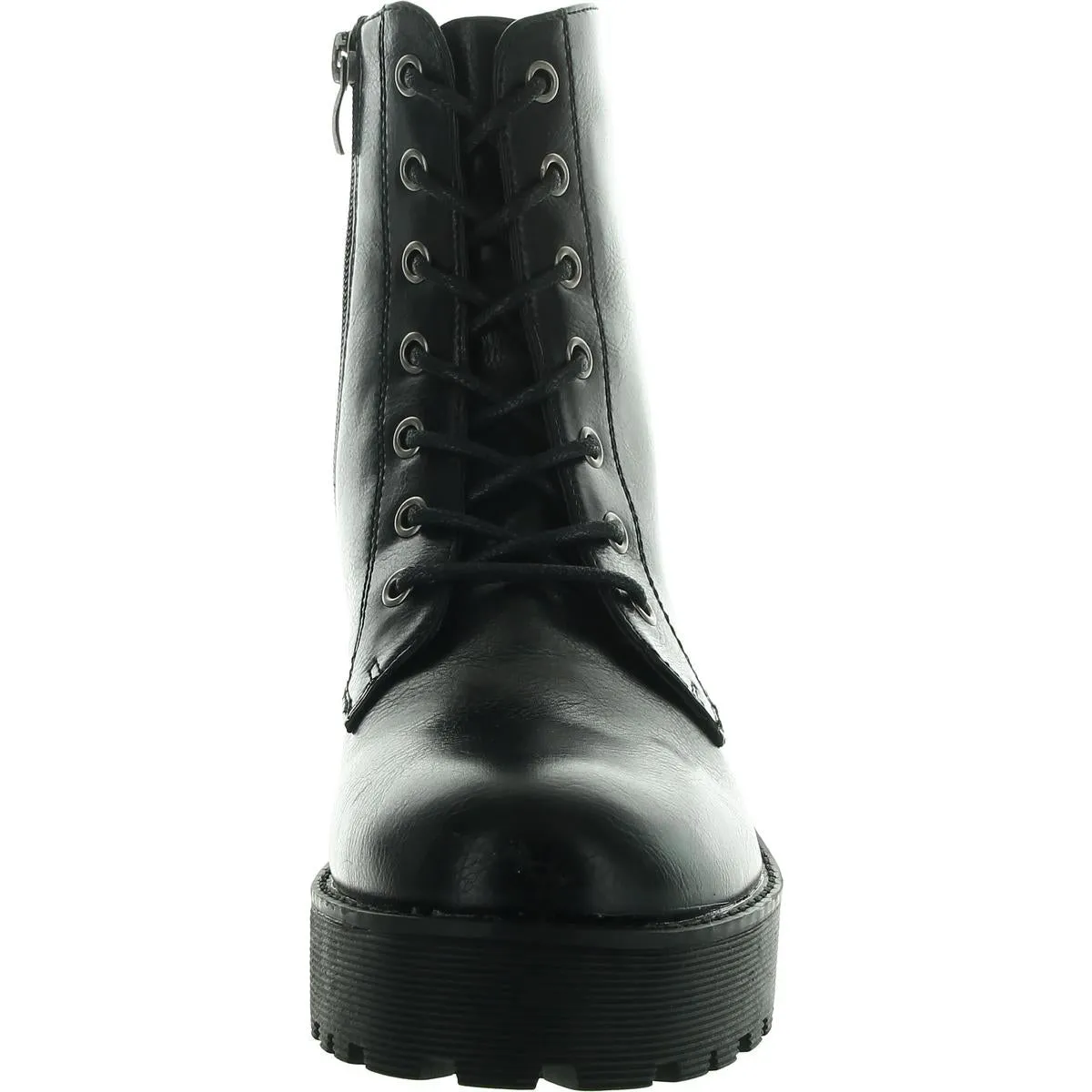 Mazzy Womens Animal Print Platform Lace-Up Boot