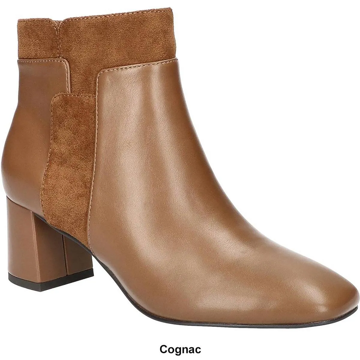 Medley Womens Block Heel Faux Leather Ankle Boots