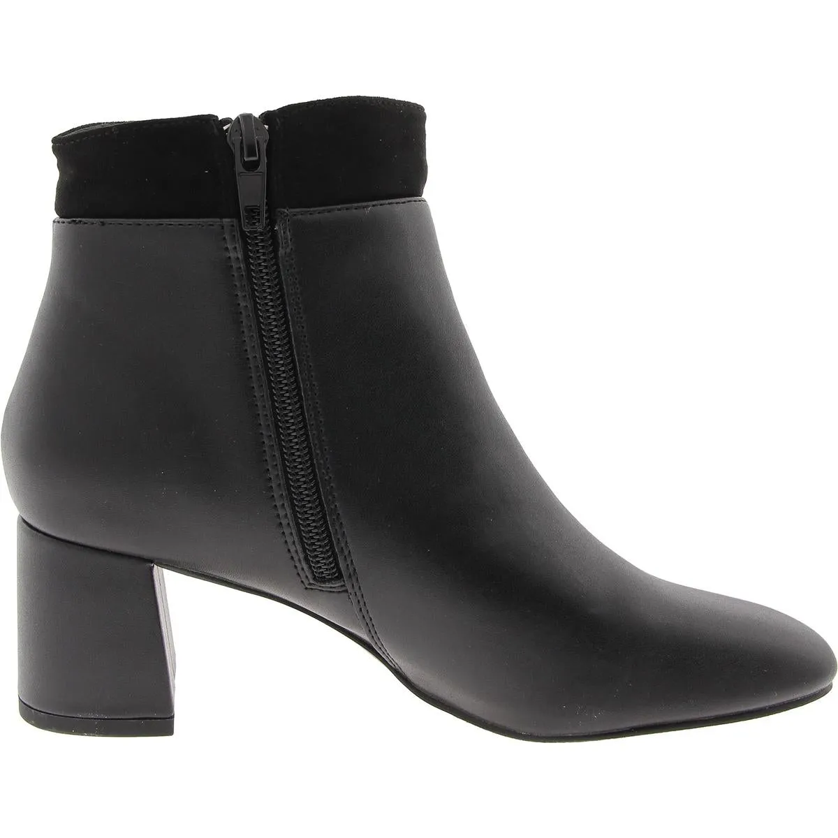 MEDLEY Womens Block Heel Faux Suede Ankle Boots