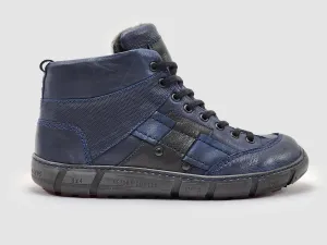 Men's Action Wool-Lined Leather Boots In Navy