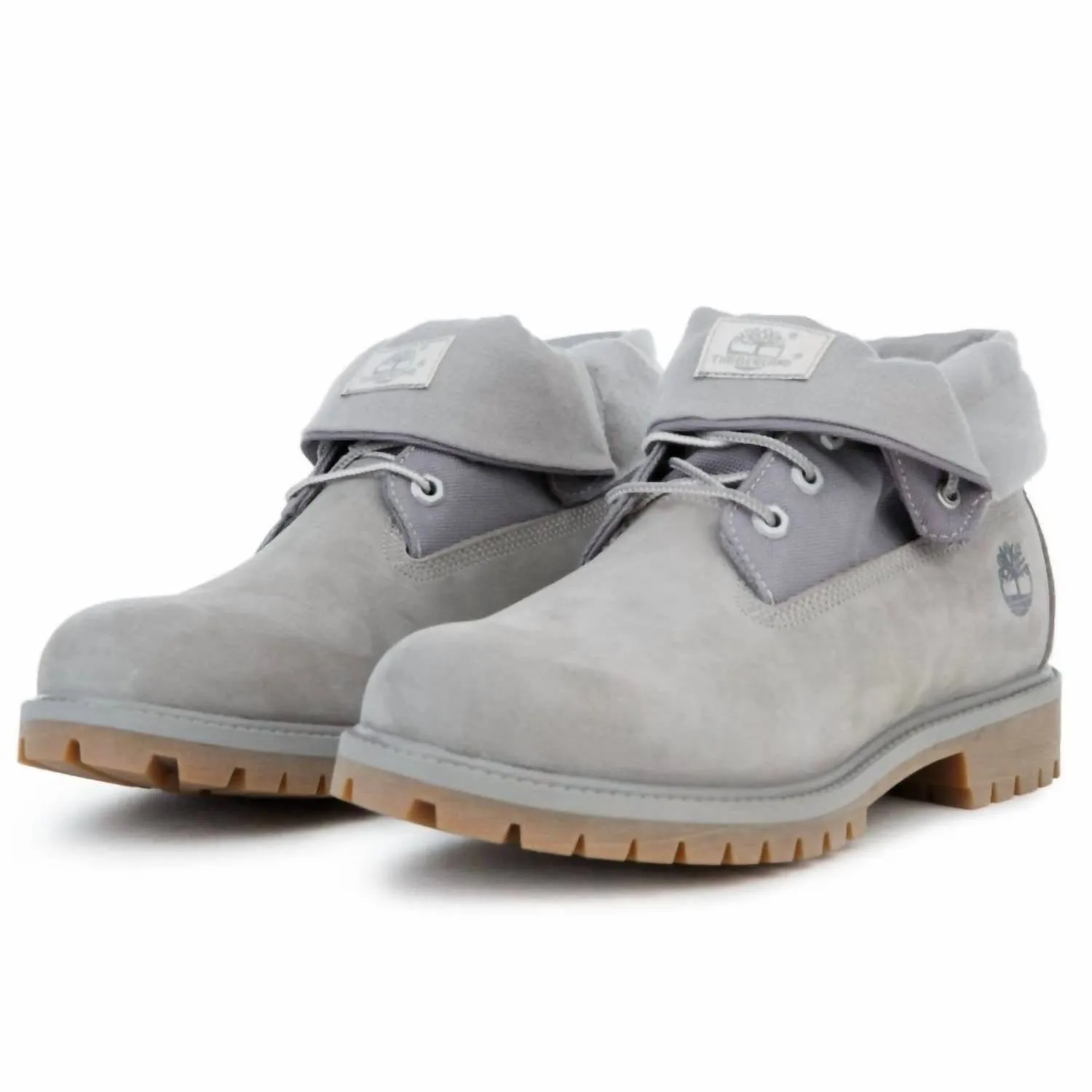 Men's Heritage Roll Top Boots In Medium Grey Nubuck