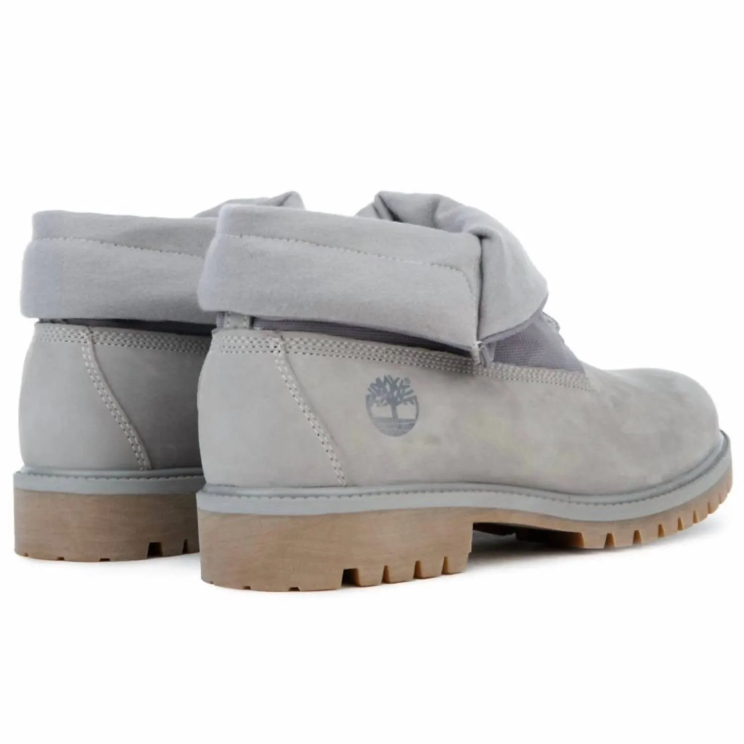 Men's Heritage Roll Top Boots In Medium Grey Nubuck