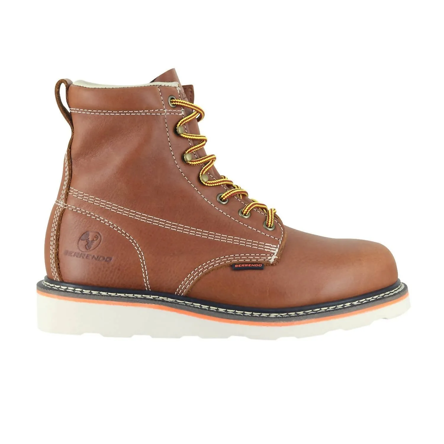 Men's Soft Toe Work Boots Safety Footwear Electrical Hazard Rated In Rust