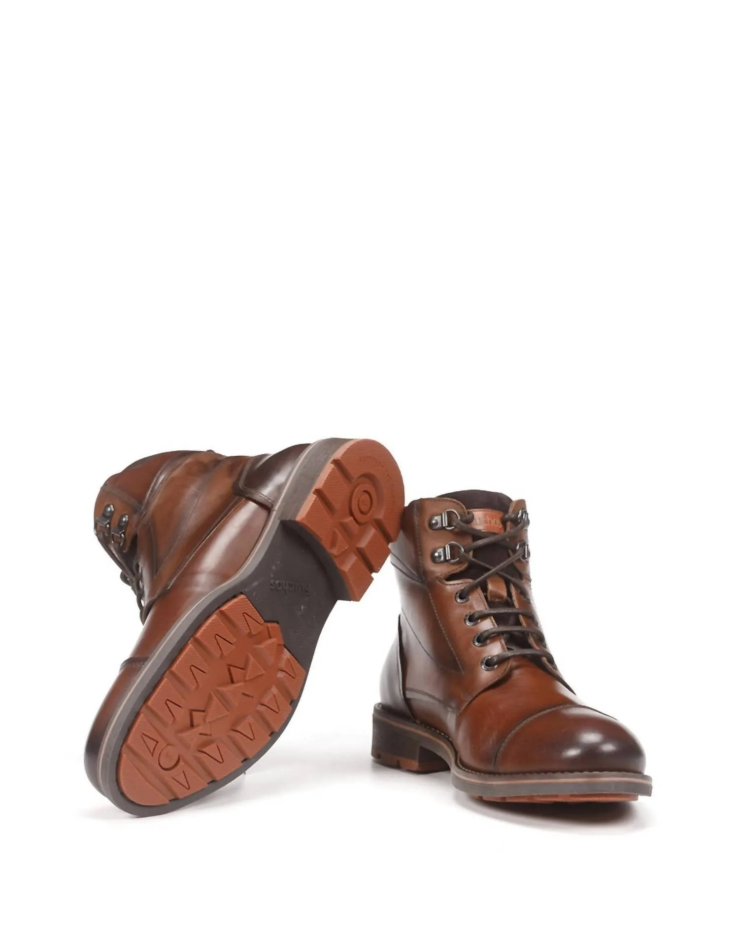 Men's Terry Tie Boot In Cognac