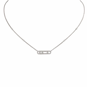 Messika Baby Move Pave 18ct White Gold 0.35ct Diamond Necklace