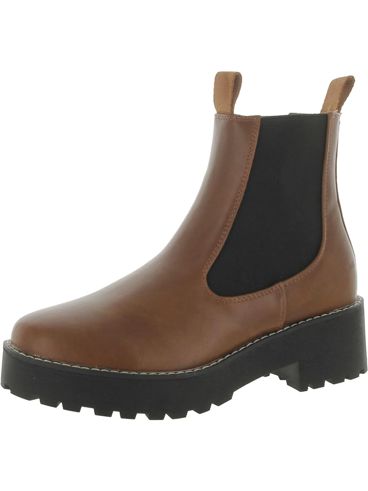 Mia Womens Faux Leather Chelsea Boots