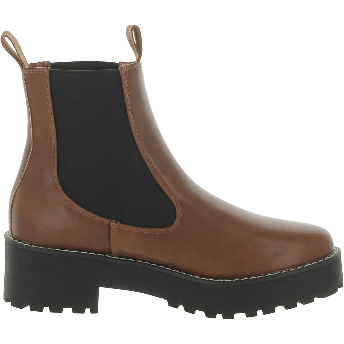 Mia Womens Faux Leather Chelsea Boots