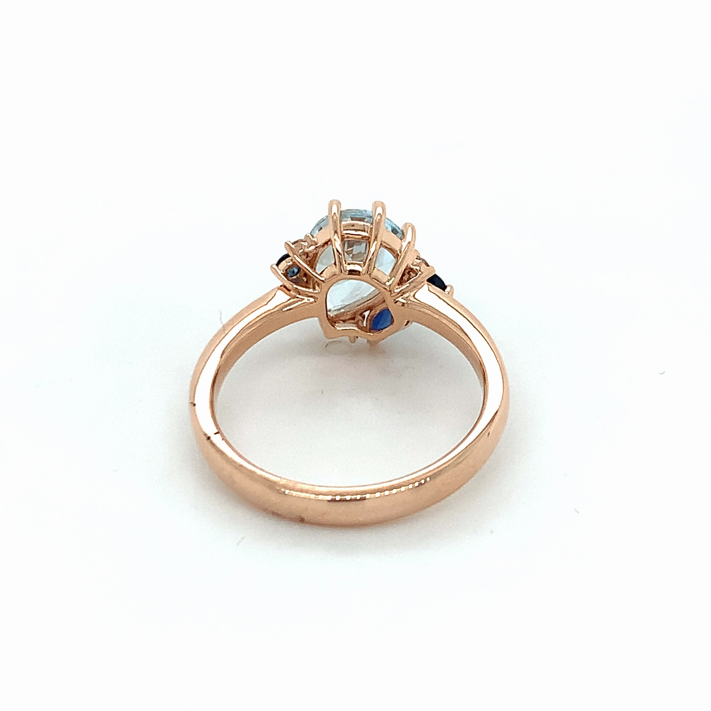 Michelle Sapphire Aquamarine Ring