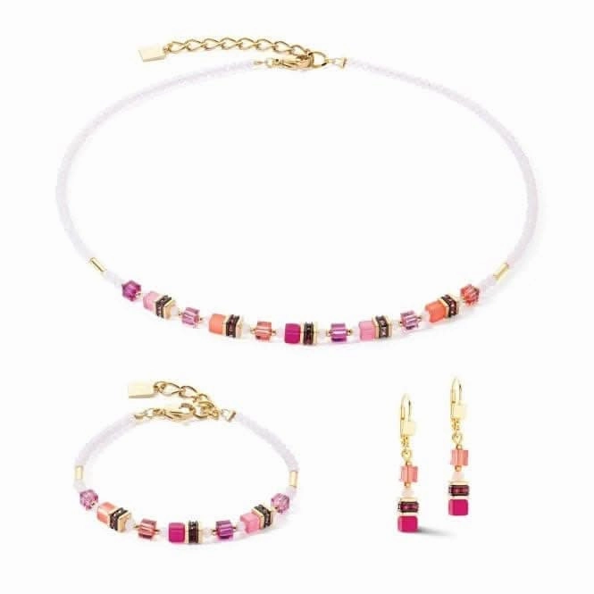 Mini Cubes Magenta Necklace 4565/10-0422