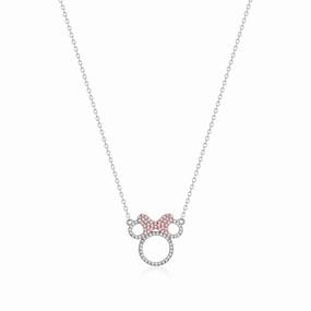Minnie Mouse CZ Crystal Outline - Necklace & Earring