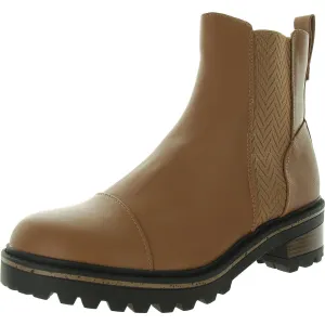 Mirette Womens Lugged Sole Faux Leather Booties