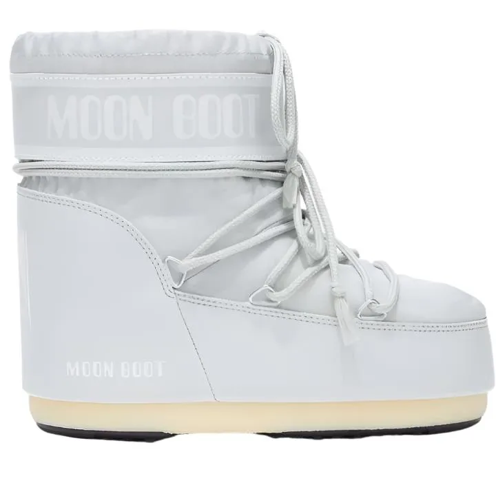 MOON BOOT SILVER LOW COLOURBLOCK NYLON BOOTS