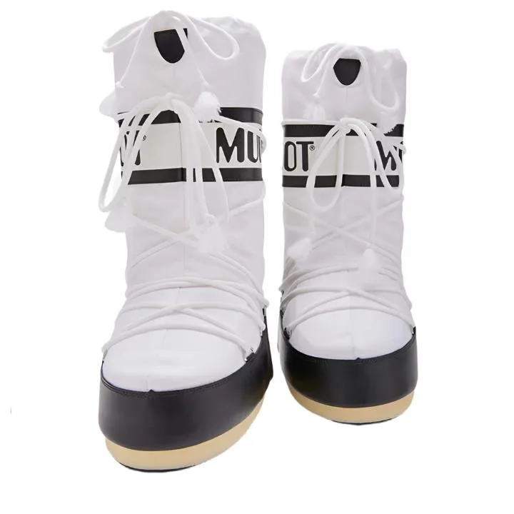 MOON BOOT WHITE ICON COLOURBLOCK NYLON BOOTS