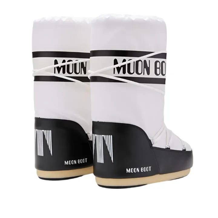 MOON BOOT WHITE ICON COLOURBLOCK NYLON BOOTS