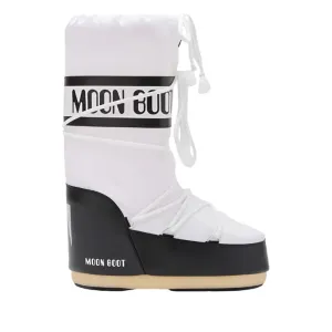 MOON BOOT WHITE ICON COLOURBLOCK NYLON BOOTS