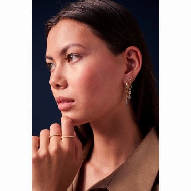 Multicoloured Zirconia Circolo Lungo Earring Charm SJ-CH2373-XCZ-YG