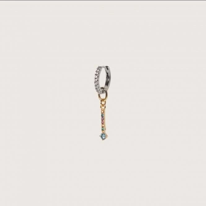 Multicoloured Zirconia Circolo Lungo Earring Charm SJ-CH2373-XCZ-YG