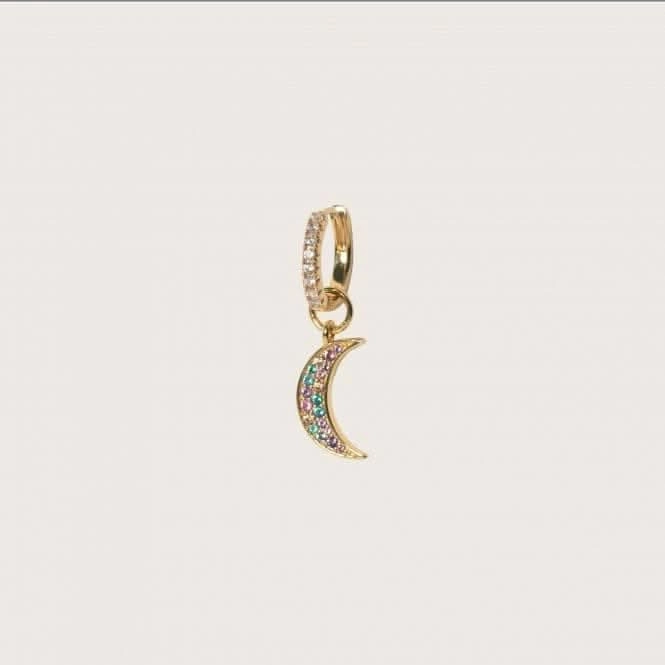 Multicoloured Zirconia Luna Earring Charm SJ-CH2380-XCZ-YG