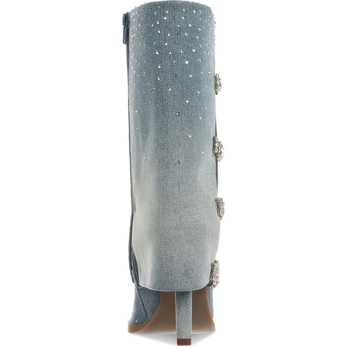 Nami Womens Rhinestone Man Made Mid-Calf Boots