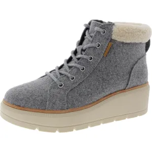 Nice Max Alp Womens Faux Fur Lined Wool Combat & Lace-Up Boots