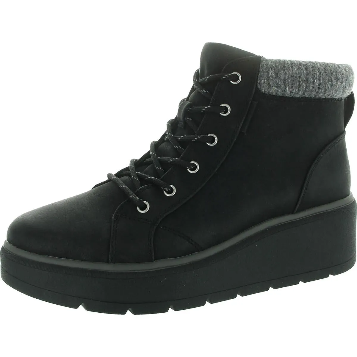 Nice Max Alp Womens Faux Fur Lined Wool Combat & Lace-Up Boots