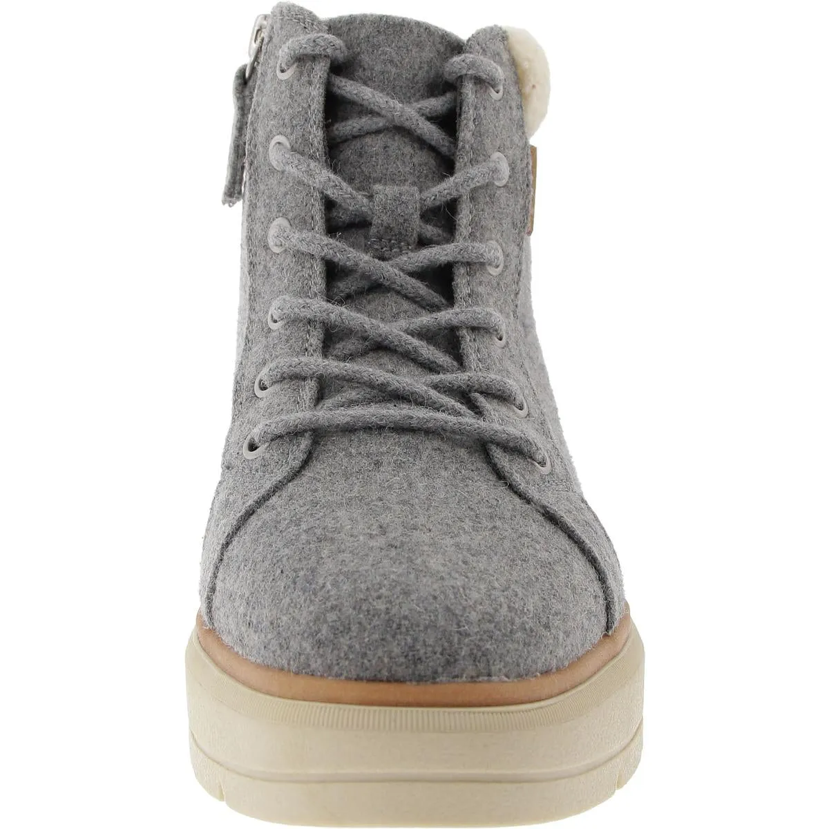Nice Max Alp Womens Faux Fur Lined Wool Combat & Lace-Up Boots