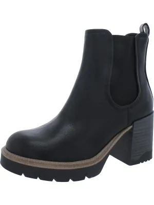 Nilo Womens Faux Leather Pull On Chelsea Boots