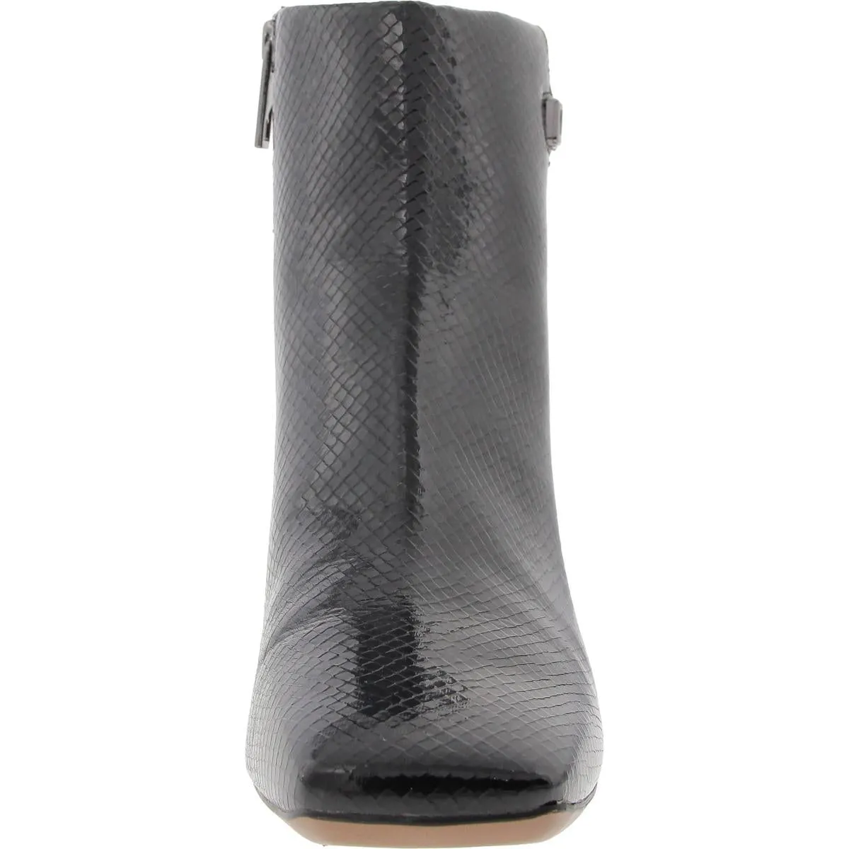 Noah  Womens Faux Leather Block Heel Booties