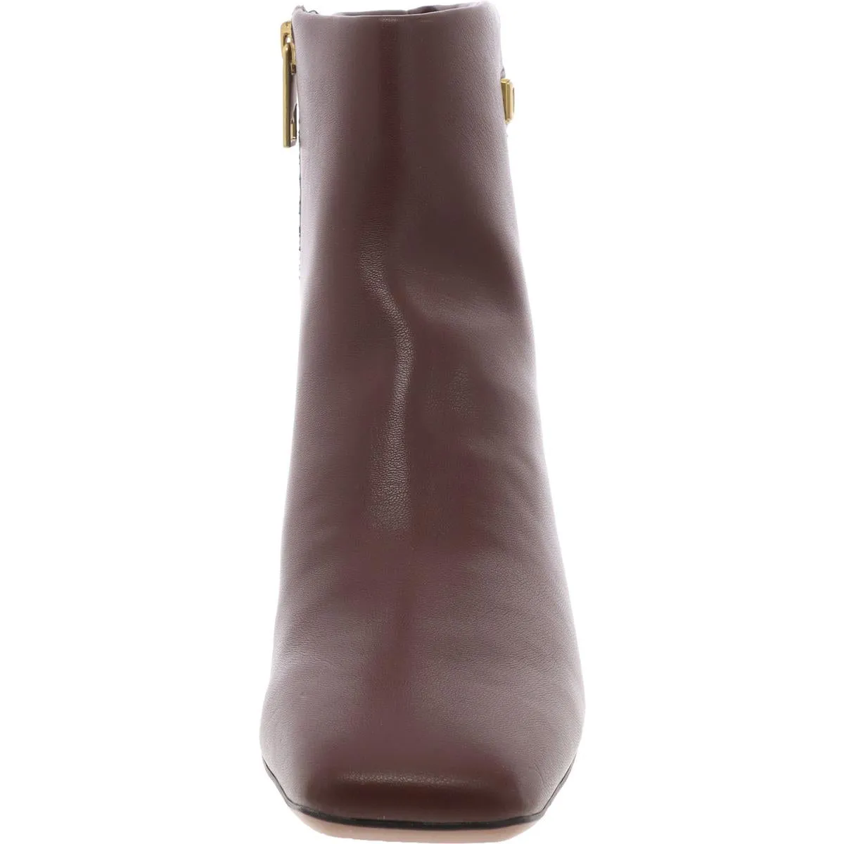 Noah  Womens Faux Leather Block Heel Booties