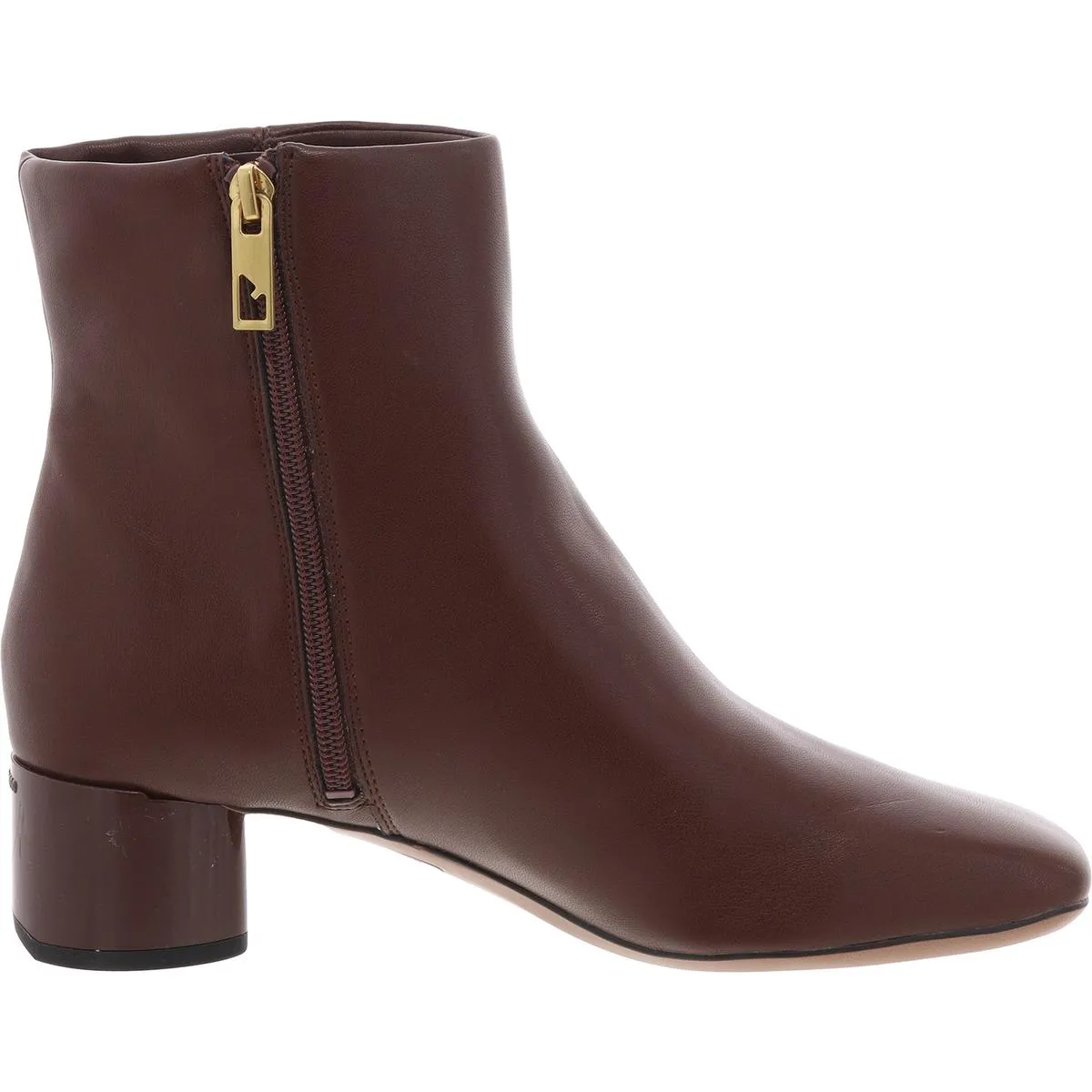 Noah  Womens Faux Leather Block Heel Booties
